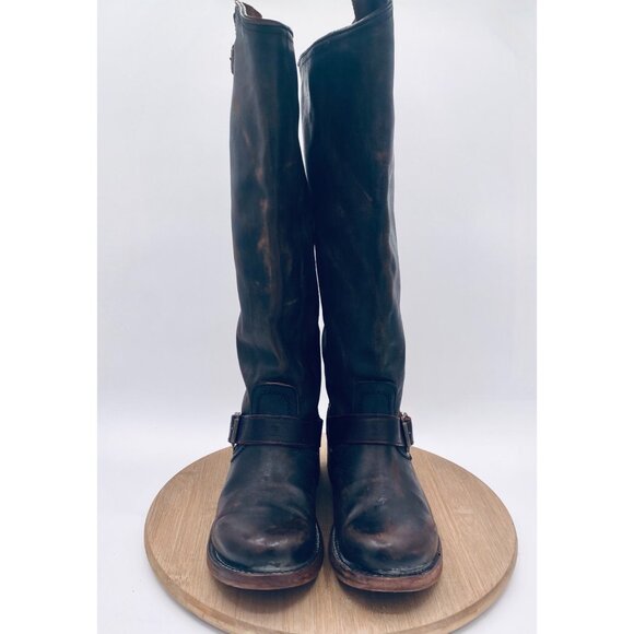 Freebird Contra Boots Womens 8 Brown Distressed Leather Mid Calf Harness - Picture 3 of 12